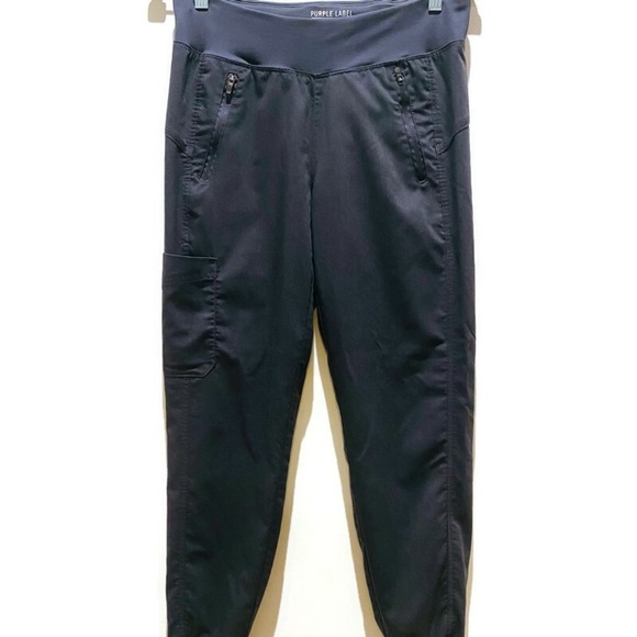 Purple Label Yoga by Healing Hands size XS STRETCH 6-pockets Jogger Cargo Scrubs - Picture 1 of 10
